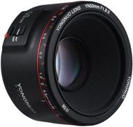 black yongnuo yn50mm f1.8 ii auto focus lens - standard prime for canon ef mount full frame slr cameras logo