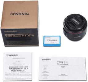 img 1 attached to Black YONGNUO YN50mm F1.8 II Auto Focus Lens - Standard Prime for Canon EF Mount Full Frame SLR Cameras