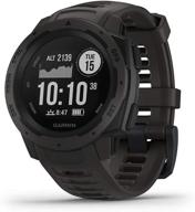 🌲 garmin 010-n2064-00 instinct: rugged outdoor watch with gps, glonass, galileo, heart rate monitoring, 3-axis compass - graphite logo