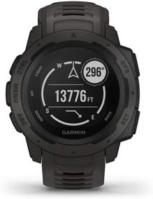 img 3 attached to 🌲 Garmin 010-N2064-00 Instinct: Rugged Outdoor Watch with GPS, GLONASS, Galileo, Heart Rate Monitoring, 3-axis Compass - Graphite