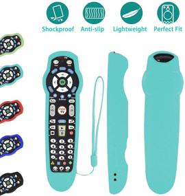 img 3 attached to Protective Silicone Remote Case For Verizon FiOS 2-Device-In-1 Version Ver 2/3/4/5 RC2655007/01 Shockproof Washable Skin-Friendly Remote Control Cover With Loop (Glow In Dark Blue)