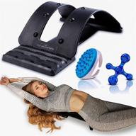 lumbar back stretcher for lower back pain relief - evening ritual back stretching device - 4-level back cracking device for home use - spine deck back cracker - ultimate back pain reliever logo