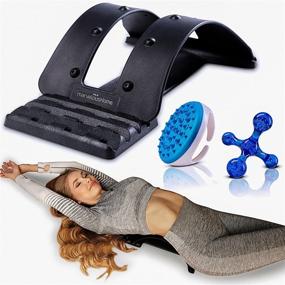 img 4 attached to Lumbar Back Stretcher for Lower Back Pain Relief - Evening Ritual Back Stretching Device - 4-Level Back Cracking Device for Home Use - Spine Deck Back Cracker - Ultimate Back Pain Reliever