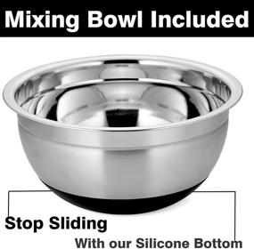 img 2 attached to Bezrat Stainless Steel Food Mill with Mixing Bowl - Perfect for Tomato Sauce, Applesauce, Puree, Mashed Potatoes, Jams, and Baby Food - Includes Mixing Bowl and 3 Grinding Milling Discs