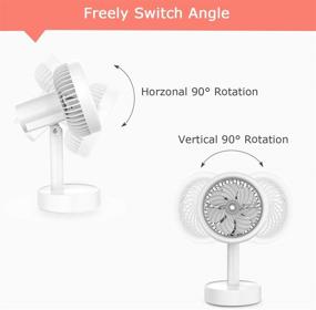 img 1 attached to USB Desk Fan with Misting, Rechargeable & Portable - 3 Speed Personal Table Fan for Home and Office (White)