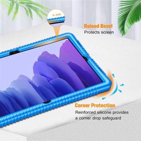 img 1 attached to Fintie Silicone Case for Samsung Galaxy Tab A7 10.4 2020 Model (SM-T500/T505/T507), Blue Honeycomb Series - Kid-Friendly, Shockproof, Lightweight Protective Cover