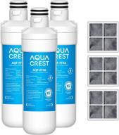 🚰 aquacrest lt1000pc adq747935 mdj64844601 nsf certified refrigerator water and air filter - ultimate replacement for lg lt1000p & kenmore 469980, 3 combo логотип