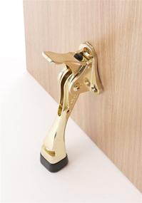 img 1 attached to Easy-Step Door Stops (4 Inch) - Brass (Premium Quality Finish) : Hands-Free