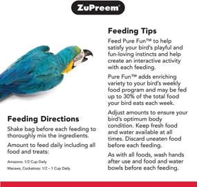 img 3 attached to ZuPreem Pure Fun Bird Food for Large Birds, 2 lb - Premium Mix of Fruits, Natural Pellets, Veggies, Nuts for Amazons, Macaws, Cockatoos