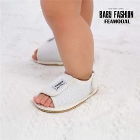 img 3 attached to 👶 Детские сандалии Feamodal для прогулок на улице: стильные туфли для мальчиков от 3 до 18 месяцев.