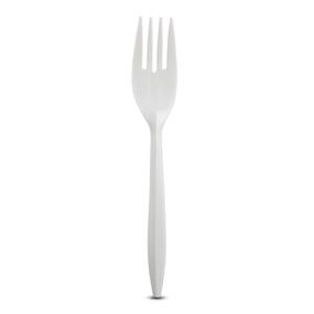 img 2 attached to 🍴 100-Pack of Individually Wrapped Single-Use Plastic Forks, Ideal for Take-Out or On-The-Go, by MT Products - Medium Weight