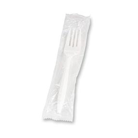 img 3 attached to 🍴 100-Pack of Individually Wrapped Single-Use Plastic Forks, Ideal for Take-Out or On-The-Go, by MT Products - Medium Weight