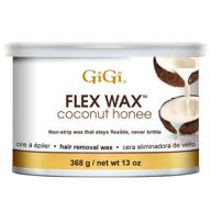 gigi coconut honee flex wax: non-strip hard wax for face and body, ideal for all skin types, 1-pack - 13 oz. logo