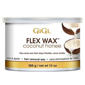 img 4 attached to GiGi Coconut Honee Flex Wax: Non-Strip Hard Wax for Face and Body, Ideal for All Skin Types, 1-Pack - 13 oz.