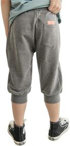 img 3 attached to 👖 CUNYI Boys' 3/4 Capri Jogger Pull-On Pants: Comfortable Drawstring Workout Shorts with Pockets