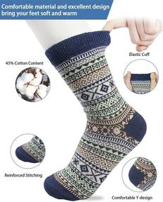 img 2 attached to Women Winter Socks Christmas Casual