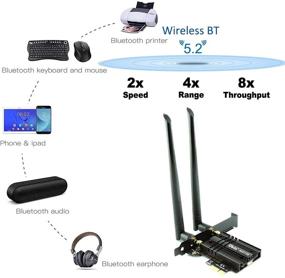 img 1 attached to Ubit WiFi 6E 7th Gen PCIe WiFi Card - Up to 5400Mbps, BT 5.2, AX210 Adapter with MU-MIMO, OFDMA for Windows 10 (64bit)