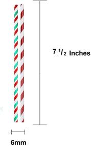 img 1 attached to Christmas Paper Straws for Drinking: Snowflakes, Candy Canes & Green/Red Stripes - Pack of 75