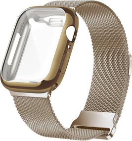 img 4 attached to Металлические магнитные браслеты JuQBanke совместимы с ремешком для Apple Watch 38 мм с чехлом