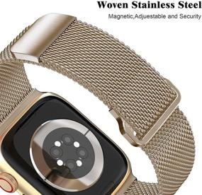 img 2 attached to Металлические магнитные браслеты JuQBanke совместимы с ремешком для Apple Watch 38 мм с чехлом