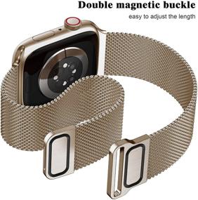 img 1 attached to Металлические магнитные браслеты JuQBanke совместимы с ремешком для Apple Watch 38 мм с чехлом