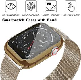 img 3 attached to Металлические магнитные браслеты JuQBanke совместимы с ремешком для Apple Watch 38 мм с чехлом