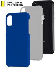 img 2 attached to Чехол Case-Mate - Tough Grip iPhone XS/X Grip Case - синий/титан (5,8 дюйма)