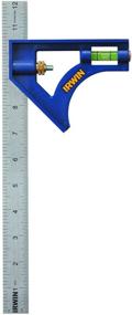 img 1 attached to 🔷 Irwin Tools 12-Inch Combination Square with ABS-Body in Blue (1794470) - Efficient and Accurate Measuring Tool