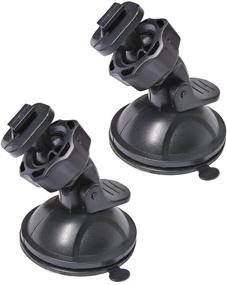 img 4 attached to 🚗 Suction Cup Mount for Yi Dash Cam 2.7', Uniden Dashcam, Black Box G1w Dash Camera - Secure, Easy Install & Heat Resistant (2 Pcs)