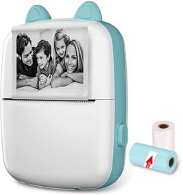 img 4 attached to 🔵 YOHIA C9 Mini Bluetooth Portable Thermal Printer: Wireless Pocket Label Memo Photo Printer for Students Learning - iOS/Android Compatible, Ideal Gift for Kids (Blue)