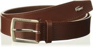 👔 lacoste men's accessories: thick buckle brandy belt for men logo