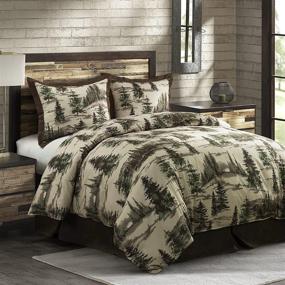 img 3 attached to 🌲 Joshua Pine Tree Nature Theme Comforter Set - HiEnd Accents 3 Piece Bedding Set, Super Queen Size, Rustic Lodge Cabin Luxury, 1 Comforter with 2 Pillow Shams and Cases