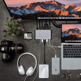 img 3 attached to 💻 Ultimate 11-in-1 HyperDrive USB C Hub for MacBook Pro & USB-C Devices: Power Delivery Charging, 5Gbps Data, 4K HDMI, 3xUSB 3.1 Ports, VGA, and More!