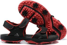 img 4 attached to NOXNEX Spikeless Sandals Adjustable Blackgreen Sports & Fitness