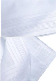 img 1 attached to The Perfect Addition to a Gentleman's Attire: LACS Solid White Cotton Handkerchiefs for Men's Accessories