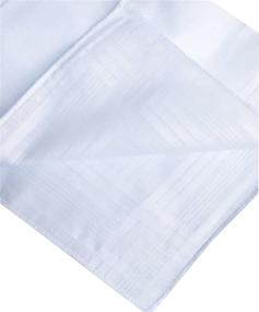 img 2 attached to The Perfect Addition to a Gentleman's Attire: LACS Solid White Cotton Handkerchiefs for Men's Accessories