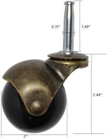 img 2 attached to Enhance Your Antique Furniture with Casters: Explore Our Replacement Inserts