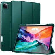 📱 ztotop case for ipad pro 12.9 inch 4th &amp; 3rd gen 2020/2018 | pencil holder, full body protection, rugged shockproof cover | auto sleep/wake, 2nd gen pencil charging support | ink green logo