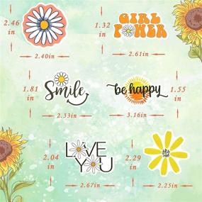 img 1 attached to 50-Pack of Waterproof Inspirational Stickers for Laptop, Water Bottles, Scrapbooking - Daisy Love Motivational Stickers for Phone Case, Teens, Adults - Trendy Vinyl Decals with Positive Words