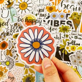 img 3 attached to 50-Pack of Waterproof Inspirational Stickers for Laptop, Water Bottles, Scrapbooking - Daisy Love Motivational Stickers for Phone Case, Teens, Adults - Trendy Vinyl Decals with Positive Words