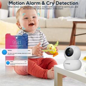 img 2 attached to 📷 1080P Wi-Fi Camera - Baby Monitor, Home Security, Pet Cam - 2.4GHz Camera with Audio - Motion Tracking, Night Vision, Cry Detection - Remote PTZ, Local Storage & Cloud Support