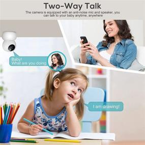 img 1 attached to 📷 1080P Wi-Fi Camera - Baby Monitor, Home Security, Pet Cam - 2.4GHz Camera with Audio - Motion Tracking, Night Vision, Cry Detection - Remote PTZ, Local Storage & Cloud Support