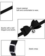 🐱 asocea 2 pack cat collar with bow tie: stylish and safe pet accessory for small dogs and cats (black & red) логотип