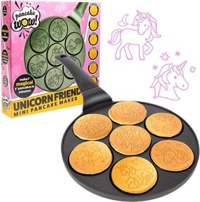 img 4 attached to 🦄 Nonstick Unicorn Mini Pancake Pan - Create 7 Unique Flapjack Unicorns, Easy Cleanup & Breakfast Fun!