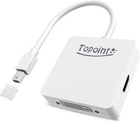 img 4 attached to TOPOINT 3 в 1 Мини-кабель адаптера Displayport DP Thunderbolt в HDMI DVI VGA для MacBook Air, старых моделей MacBook / MacBook Pro до середины 2015 года.