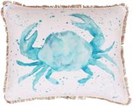 многоцветная подушка с росписью крабов марло лоренз "carmello crab splatter pillow" th008464001e логотип