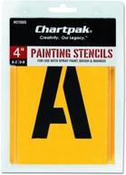 🎨 chartpak letter and number painting stencils, a-z & 0-9, 4 inches height, pack of 35 (01565) logo