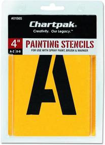 img 3 attached to 🎨 Chartpak Letter and Number Painting Stencils, A-Z & 0-9, 4 Inches Height, Pack of 35 (01565)