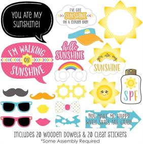 img 3 attached to 🌞 You are My Sunshine - Baby Shower or Birthday Party Photo Booth Props Kit - 20 Count by Big Dot of Happiness