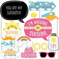 🌞 you are my sunshine - baby shower or birthday party photo booth props kit - 20 count by big dot of happiness logo